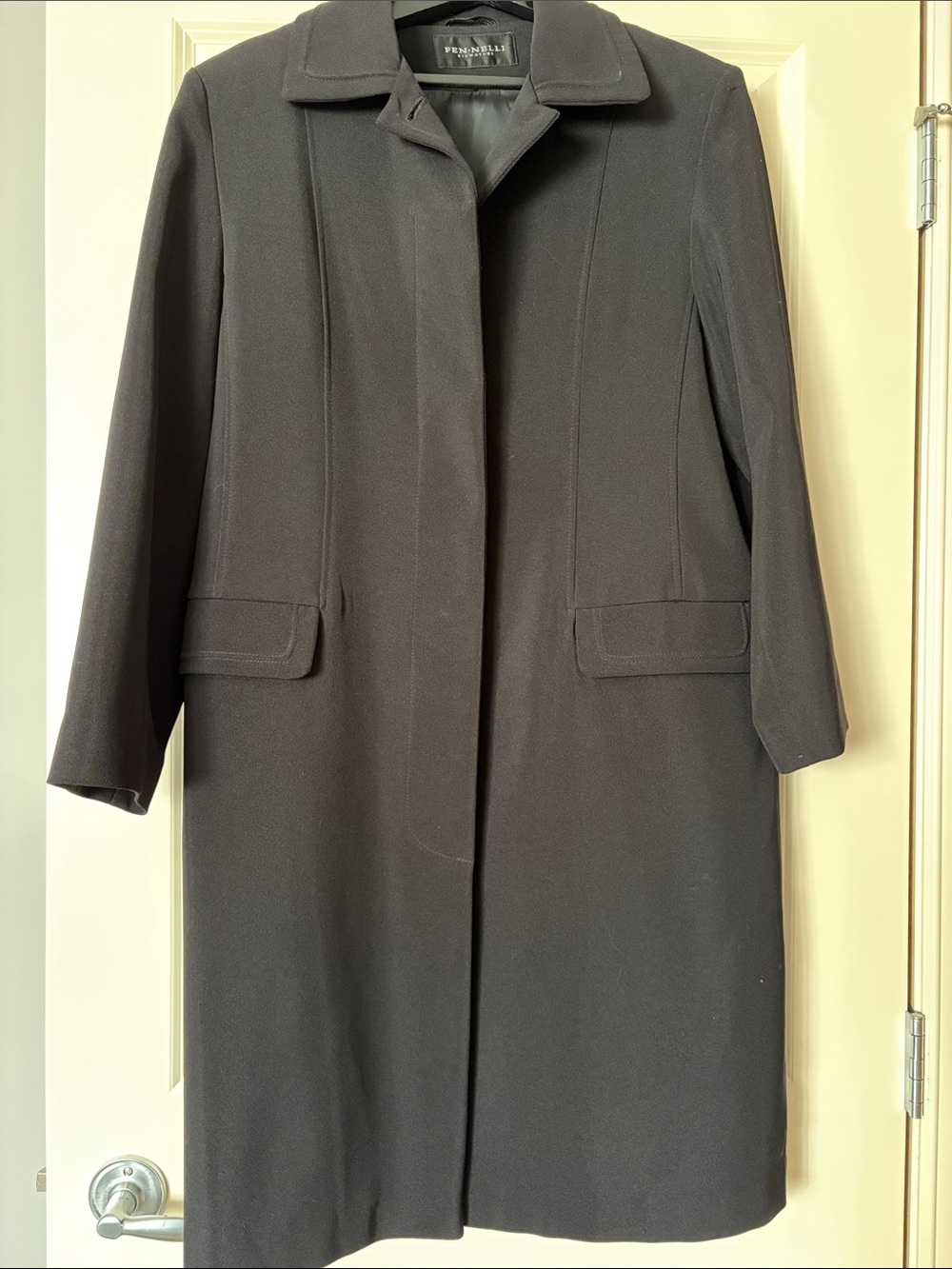Classic Women's Black Long Coat